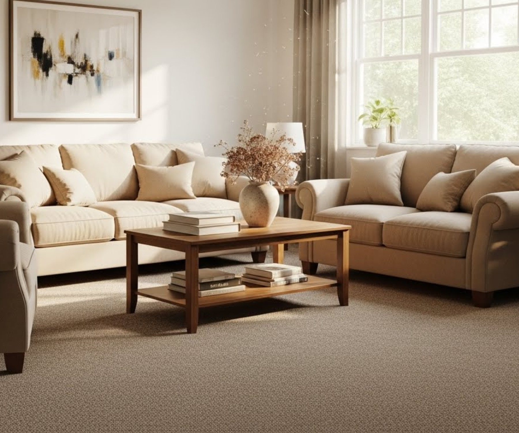 Clean Sofa in cozy living room