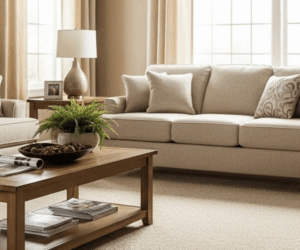 Clean Sofa in cozy living room