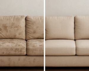 Clean Sofa in cozy living room