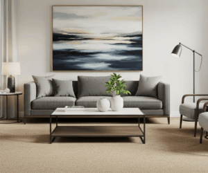 Modern home with clean carpet