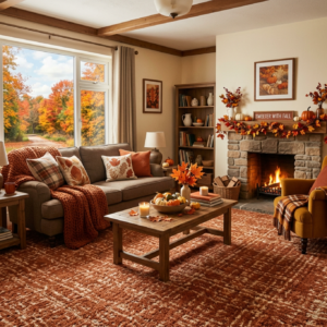 Living room fully carpeted fall